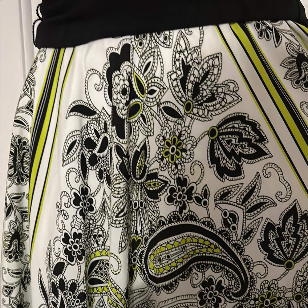 Eliza J Black and Green Maxi Dress-NWOT - Picture 3 of 6